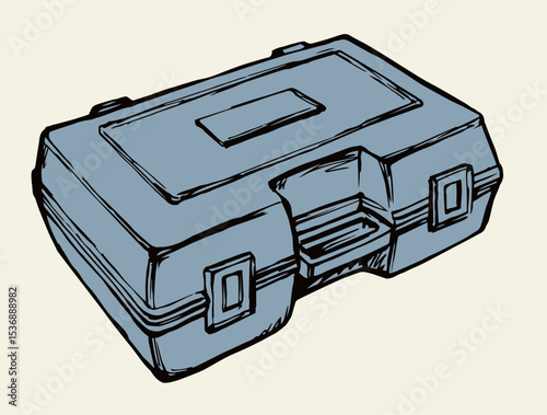 Suitcase for tools. Vector drawing