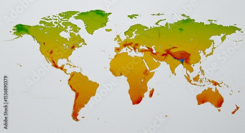 Global Solar Irradiance Map: A Visualization of Sunlight Intensity Across the Planet