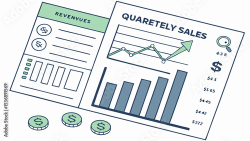 Quarterly Sales Report with Revenue Data.