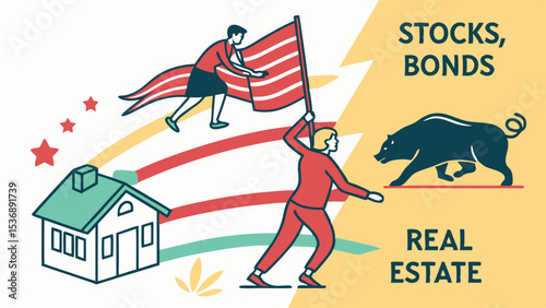 Stocks Bonds and Real Estate Investment Comparison.