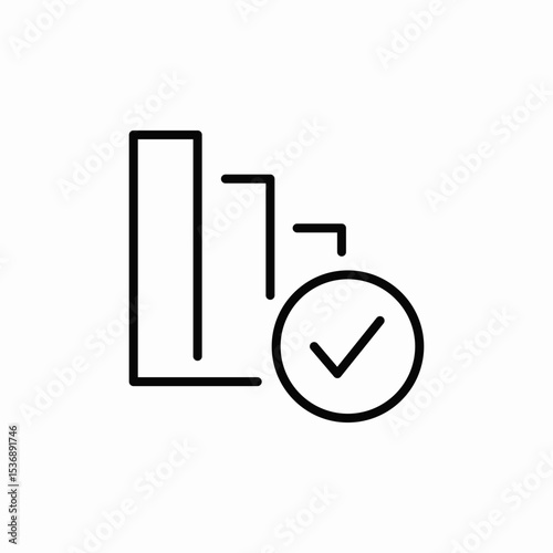 bar completed icon sign vector