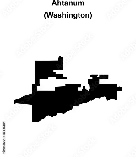 Ahtanum (Washington) blank outline map