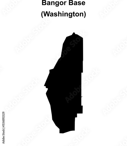 Bangor Base (Washington) blank outline map