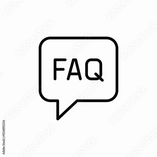 frequently asked questions section icon sign vector