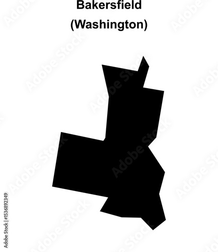 Bakersfield (Washington) blank outline map