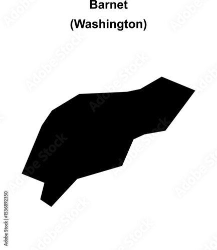 Barnet (Washington) blank outline map