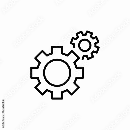 gear set icon sign vector