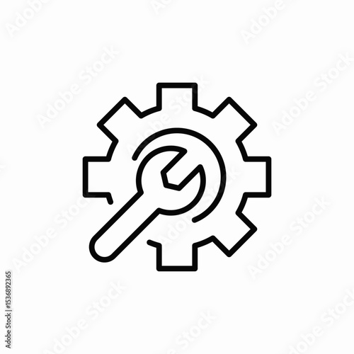 gear settings icon sign vector