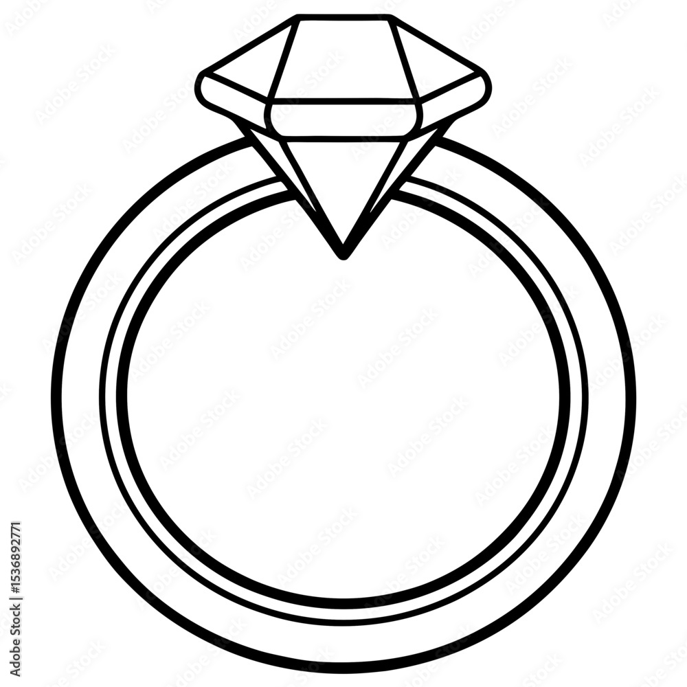 Sapphire Halo Ring outline vector Sapphire Halo Ring outline vector