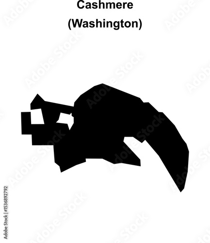 Cashmere (Washington) blank outline map
