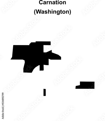 Carnation (Washington) blank outline map