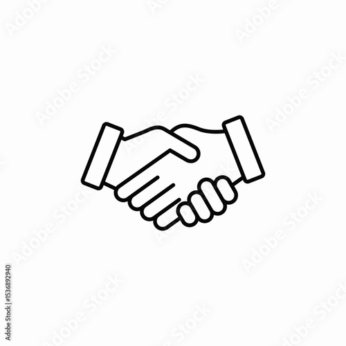 mutual agreement icon sign vector
