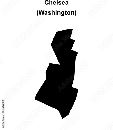 Chelsea (Washington) blank outline map