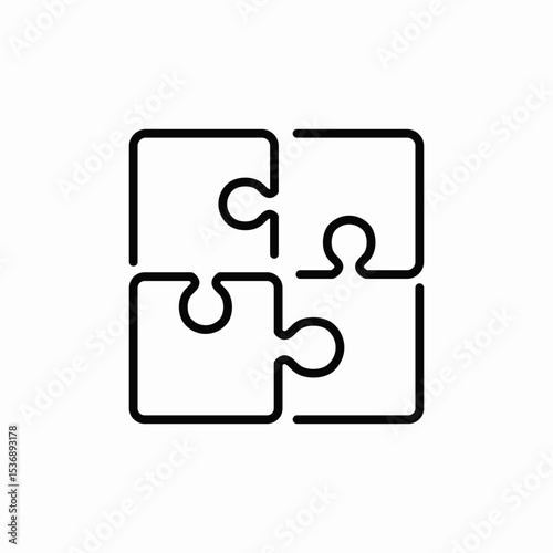 puzzle connect icon sign vector