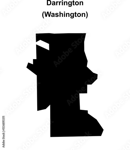 Darrington (Washington) blank outline map
