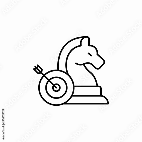 strategy target icon sign vector