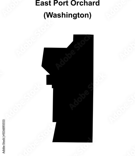 East Port Orchard (Washington) blank outline map