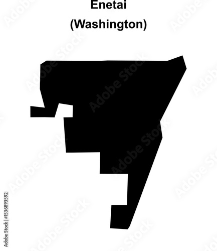 Enetai (Washington) blank outline map
