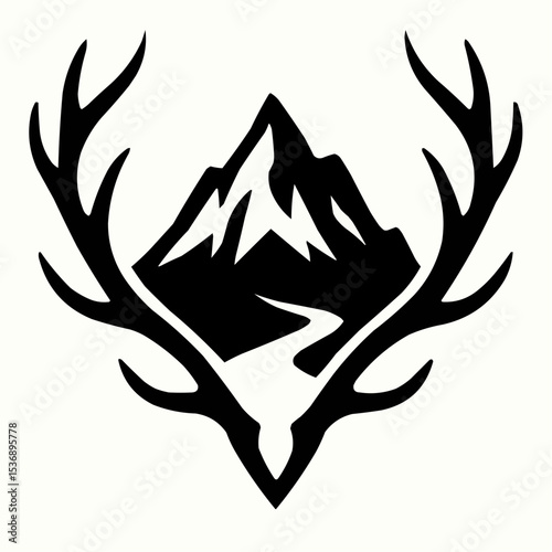 Black tribal phoenix tattoo design vector illustration with flying wings