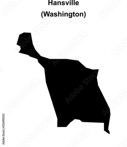 Hansville (Washington) blank outline map