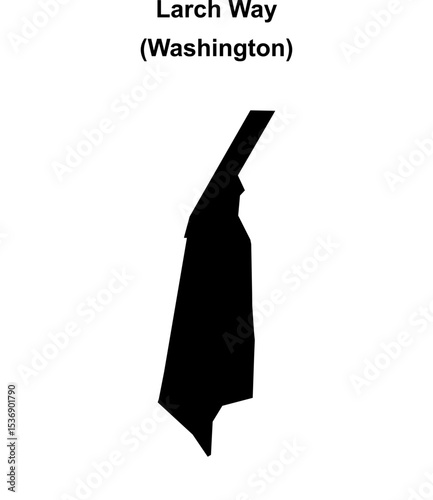 Larch Way (Washington) blank outline map
