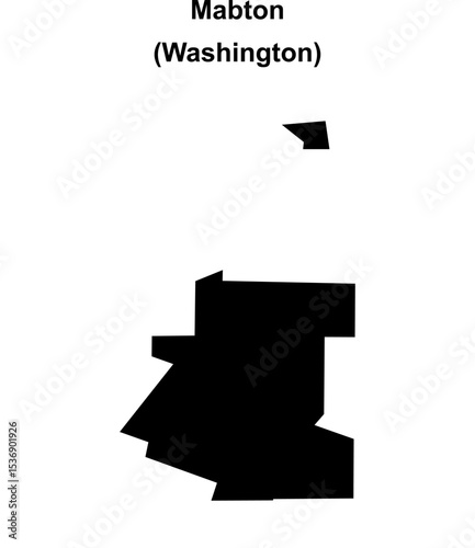 Mabton (Washington) blank outline map