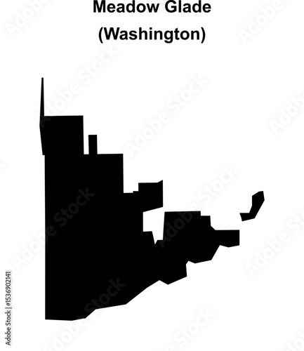 Meadow Glade (Washington) blank outline map