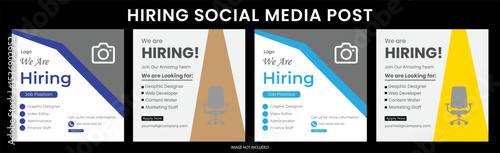 Hiring  We are hiring job vacancy social media post or square web banner template  We are hiring job vacancy social media post, We are hiring job vacancy square web banner design 
