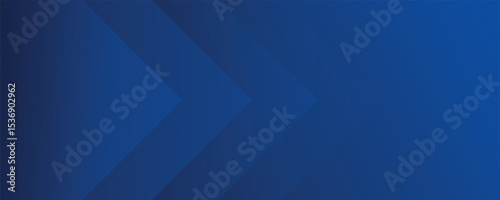 Navy blue abstract long banner. Minimal background with arrows and copy space for text. Social media header, web banner. Raster illustration