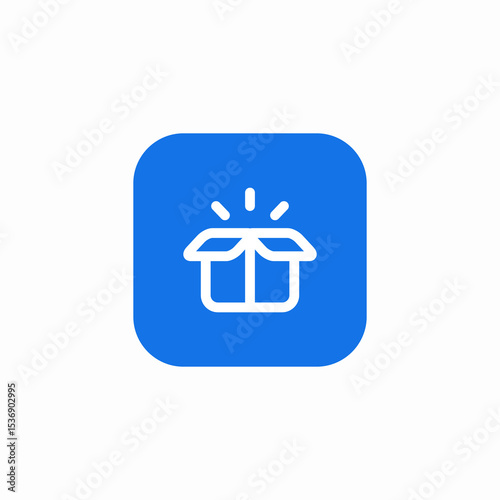 cardboard box icon sign vector