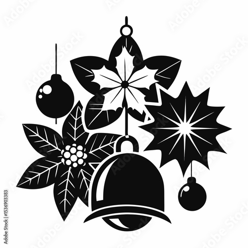 Christmas Ornament Silhouette Vector