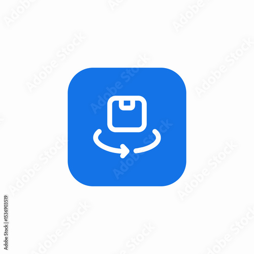 delivery return icon sign vector