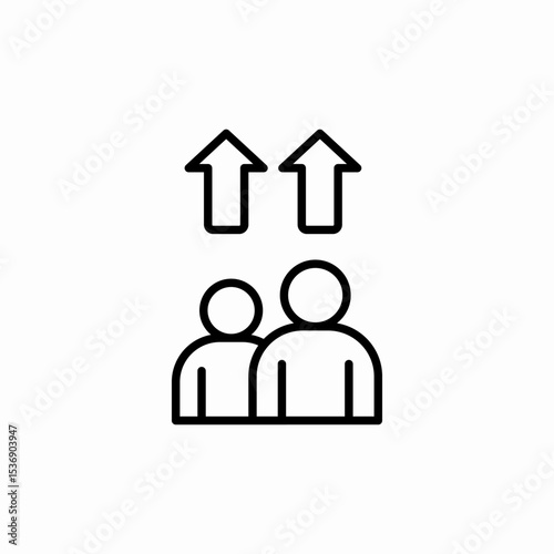 growth line icon sign vector