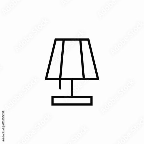 lamp desk icon sign vector