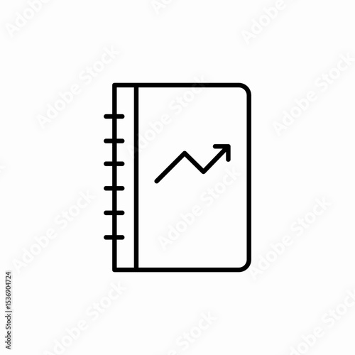 statistics note icon sign vector