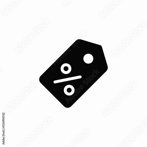 tag percentage icon sign vector