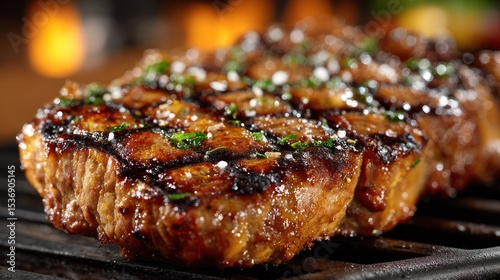 Perfectly grilled ribeye steak, rich in flavor with tender marbling and restaurant-quality finish