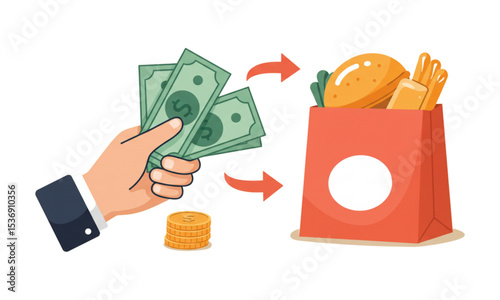 hand with money