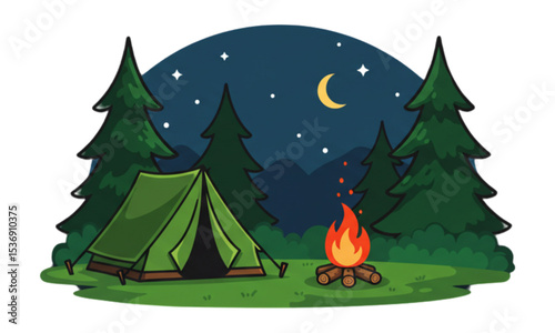 Camping in the forest