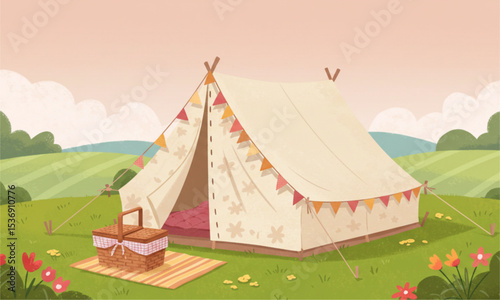 tent in the woods