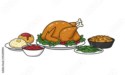 roast chicken and vegetables