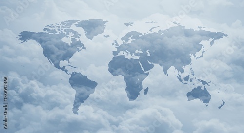 World Map in Clouds: A Global Perspective