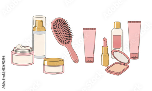 make up brushes and powder