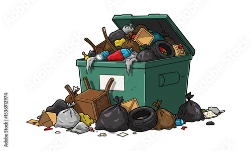 garbage bags and garbage bin