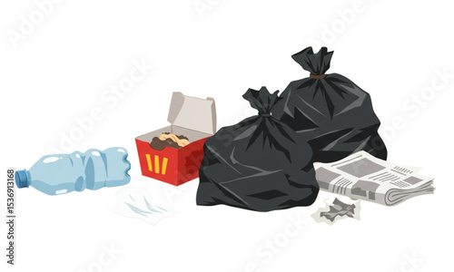 Trash vector illustration