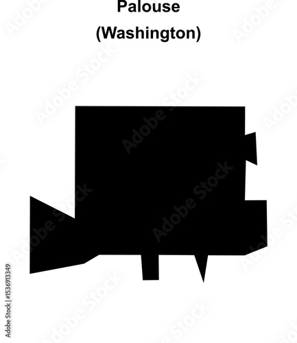 Palouse (Washington) blank outline map