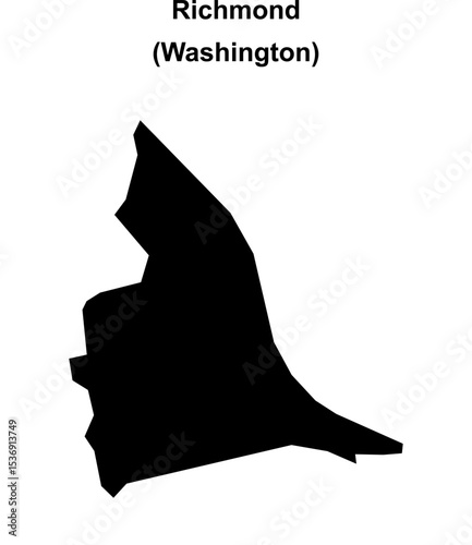 Richmond (Washington) blank outline map