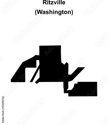 Ritzville (Washington) blank outline map
