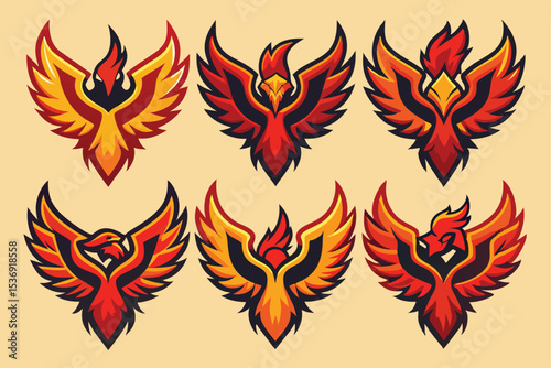Orange and red vector fire flames collection set illustration symbol design pattern