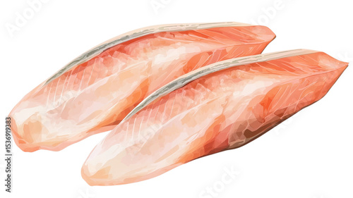Fresh salmon fillets ready for grilling and garnished with herbs, showcasing vibrant colors and textures in a bright kitchen setting.